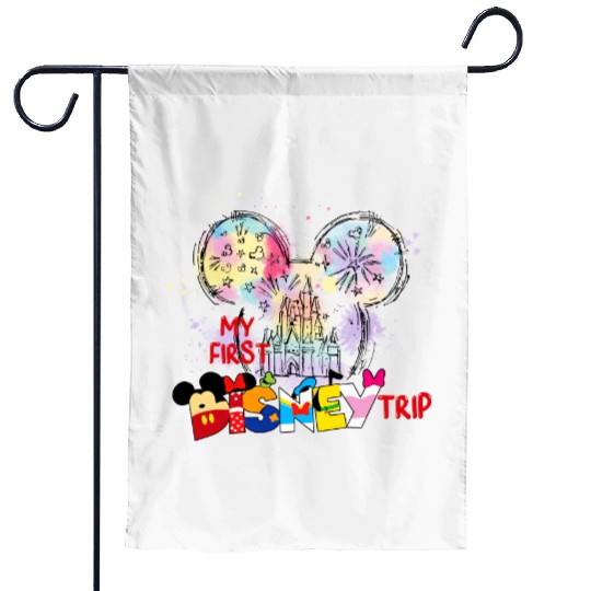 My First Disney Trip 2023 Garden Flags, Disney Trip 2023 Garden Flags, Family Disney Garden Flags