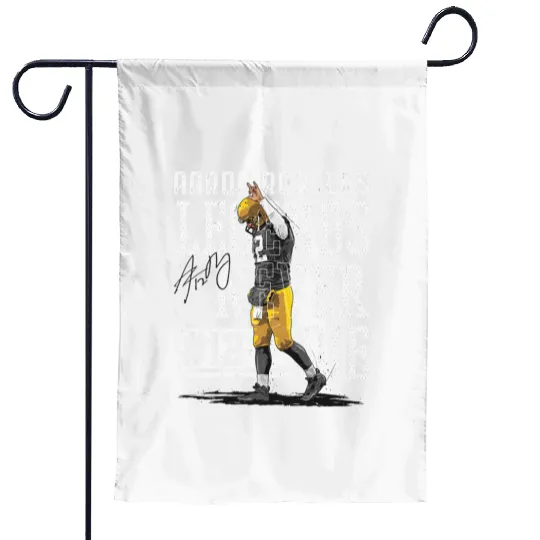 aaron rodgers legend Garden Flags