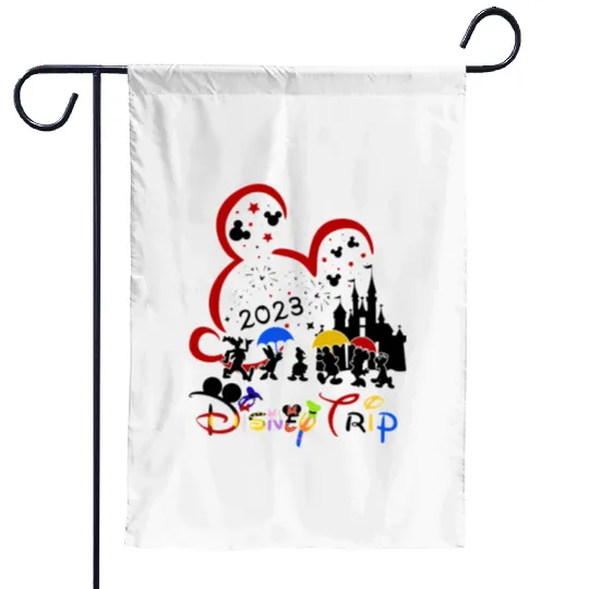 Disney trip, family trip 2023, mickey disney Garden Flags