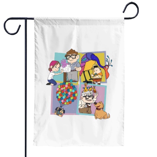 Disney Pixar Up Carl Russell Dug Kevin Adventure Is Out There Garden Flags, Disney Up Garden Flags,Disney Vacation Garden Flags, Magic Kingdom Garden Flags,Disney Garden Flags
