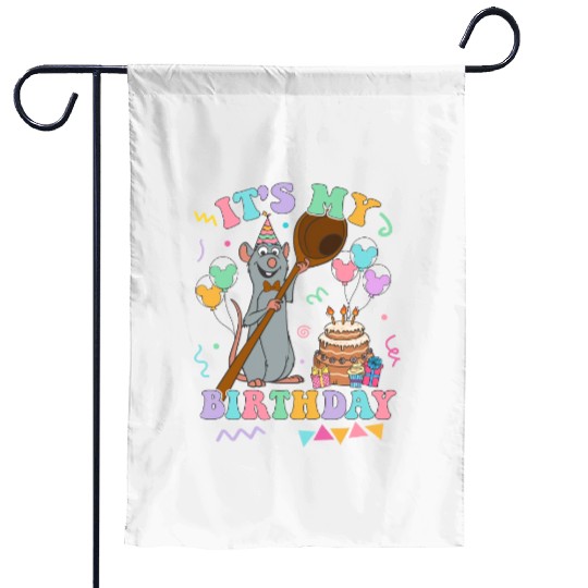 Ratatouille Remy It's My Birthday Garden Flags Disney Family Matching Garden Flags