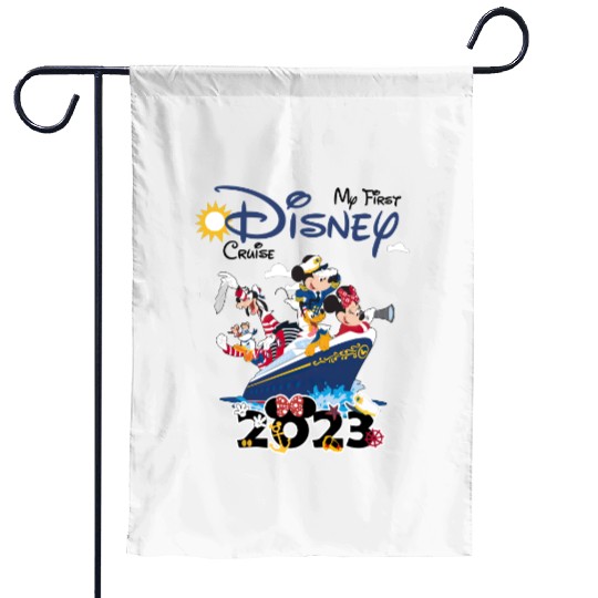 My First Disney Cruise 2023 Garden Flags, Captain Mickey Mouse And Friends Garden Flags