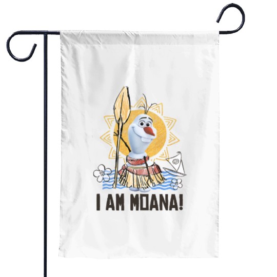 Discover Funny Disney Olaf Presents Moana Costume Sketch Garden Flags, WDW Trip  Garden Flags Family Birthday Gift