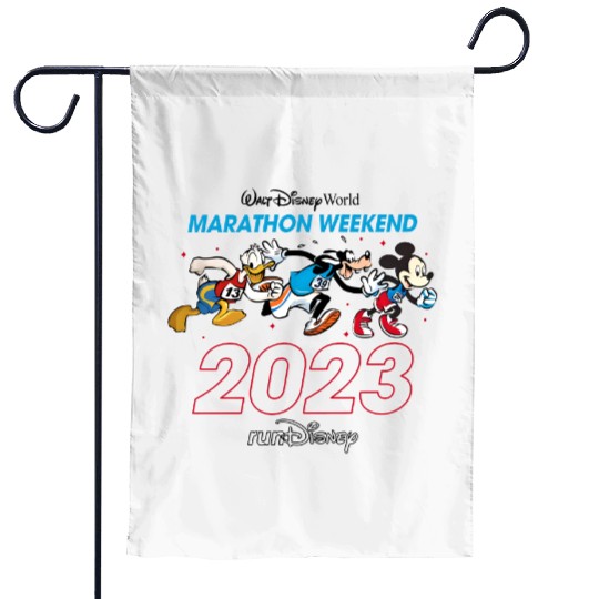Disney Marathon 2023  Mickey And Friends Garden Flags