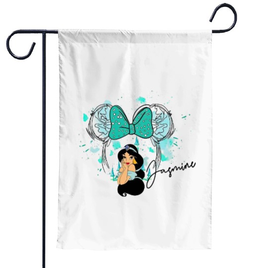 Princess Jasmine, Jasmine Garden Flags, Watercolor Disney Castle Garden Flags