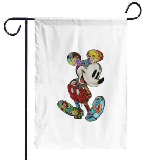 Disney Mickey Mouse Tattoo Garden Flags