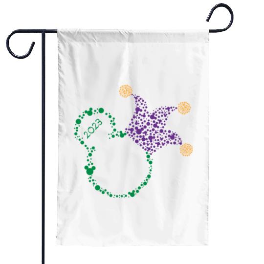 Mardi Gras Disney Trip, Matching Disney Garden Flags, Mardi Gras 2023