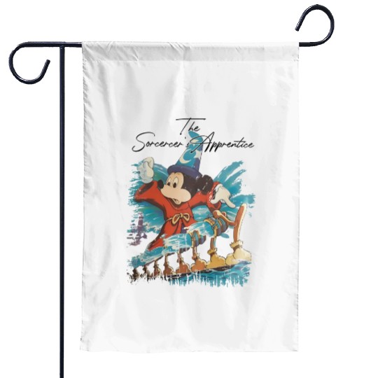 Vintage Mickey The Sorcerer's Garden Flags , Fantasmic Disney's Hollywood Studios Garden Flags