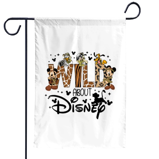 BM Retro Wild About Disney Garden Flags, Disney Animal Kingdom Garden Flags,