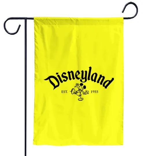Retro Disneyland Family Garden Flags, Mickey Est Garden Flags Disney Trip Garden Flags, Disneyland Garden Flags