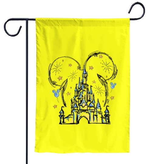 Cinde Castle Garden Flags, Disney  Garden Flags, Magic Kingdom Garden Flags