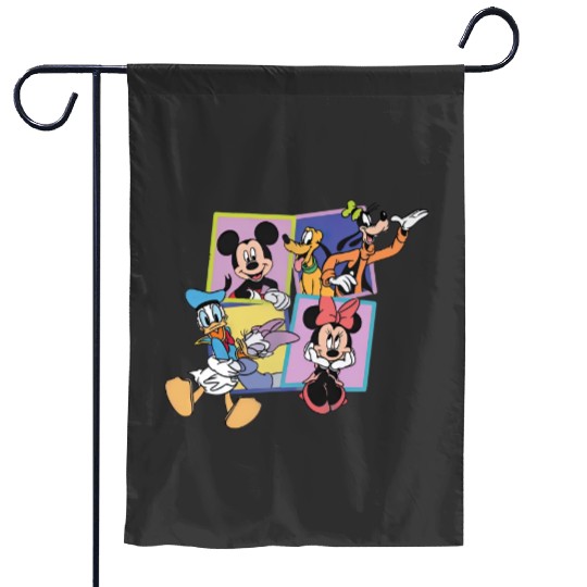 Vintage Mickey and Friends Garden Flags, Retro Disney 90s Garden Flags