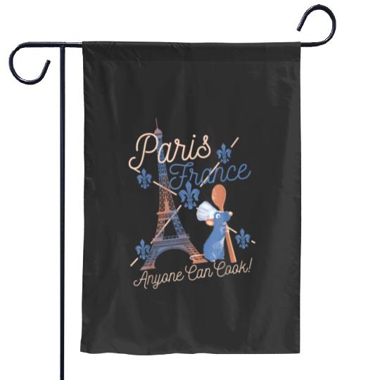 Disney Pixar Ratatouille Remy Paris France Poster Garden Flags
