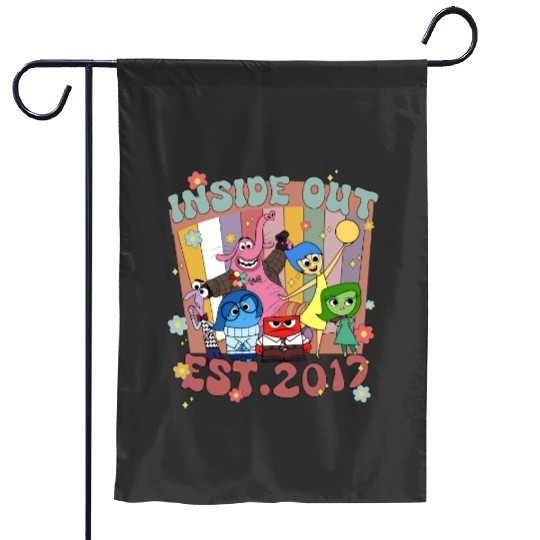 Discover Disney Inside Out est 2017 Garden Flags, Inside Out Characters Garden Flags, Disney Best Friends Garden Flags