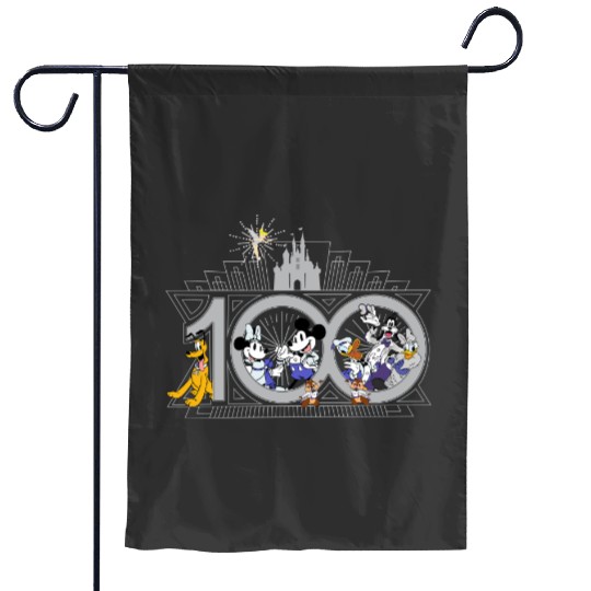 Disney 100 Years Of Wonder Garden Flags, Mickey And Friends Garden Flags, Disney Trip 2023 Garden Flags