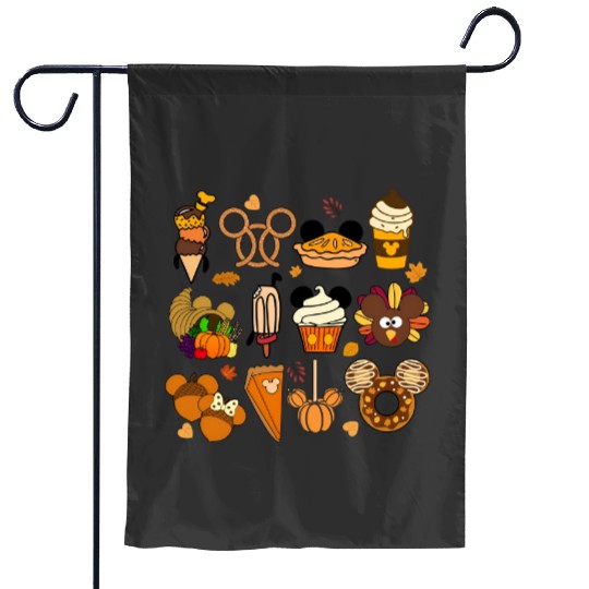 Disney Snacks Garden Flags, Disney Life Garden Flags, Disney Food n Drink, Mickey Waffle Garden Flags