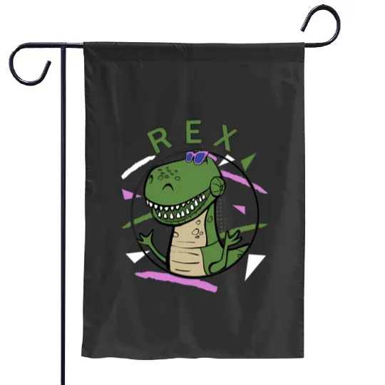 Disney T-Rex 90's Portrait Garden Flags, Disney Toy Story Rex Portrait Garden Flags
