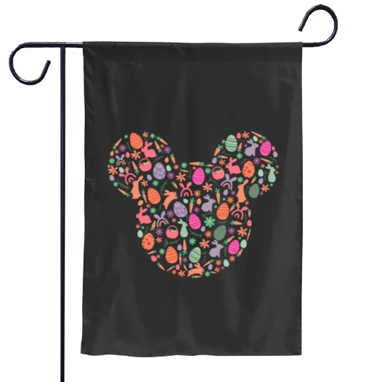 Easter Disney Mouse Garden Flags, Mickey Easter Garden Flags, Disney Easter Eggs Garden Flags, Disney Easter Bunny Garden Flags