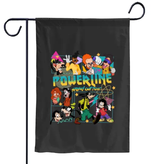 Retro Disney Goofy Movie Powerline Garden Flags, A Goofy Movie