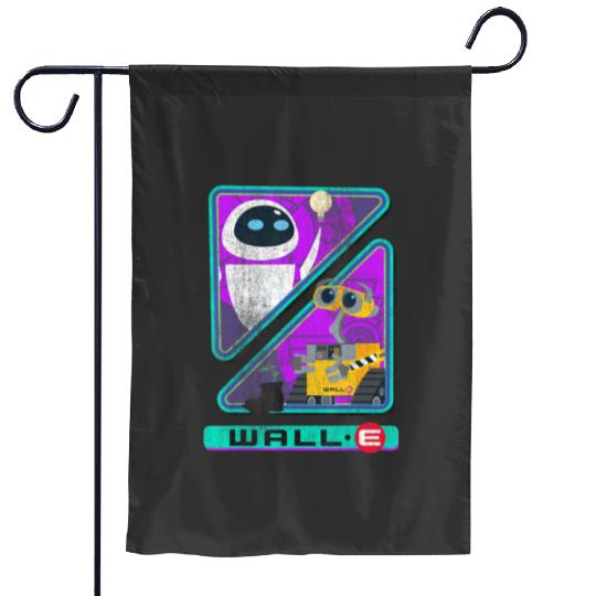 Retro Disney Pixar Wall-E Triangles And Eve Graphic Garden Flags