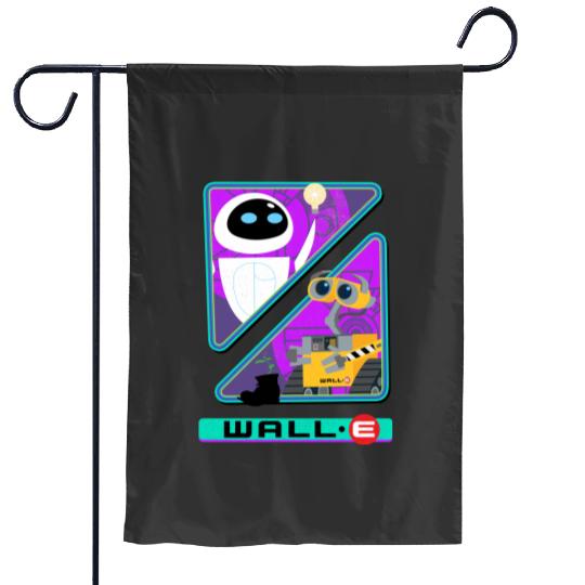 Retro Disney Pixar Wall-E Triangles And Eve Graphic Garden Flags