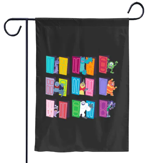 Disney and Pixars Monsters Inc Doors Characters Garden Flags