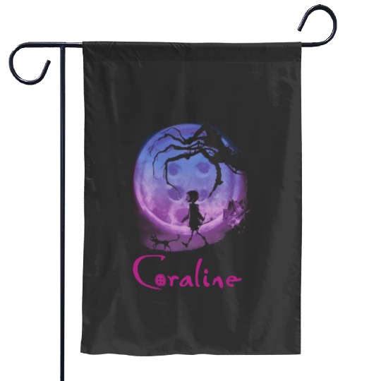 Coraline Garden Flags, Vintage Disney Halloween Party Garden Flags, Coraline Doll Garden Flags