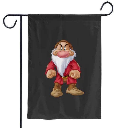 Disney Grumpy Dwarf Garden Flags, Snow White and Seven Dwarfs Garden Flags
