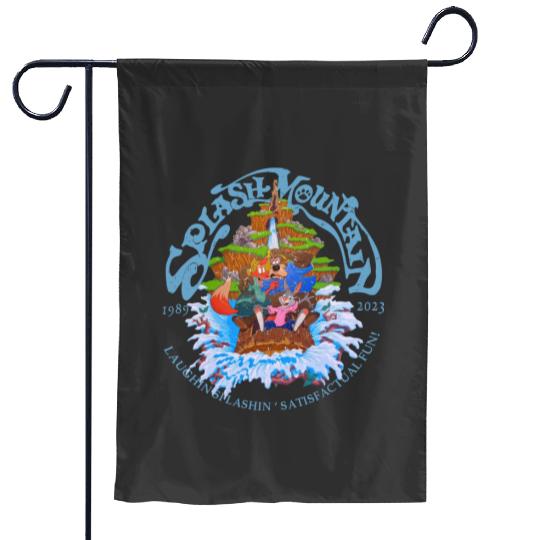 Retro Disneyland Splash Mountain Garden Flags, Vintage Disney Garden Flags, Disney Splash Mountain Garden Flags