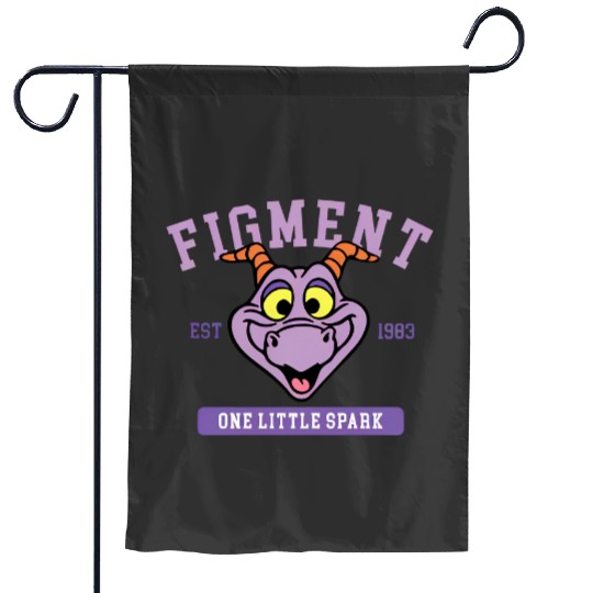 Disney Figment Garden Flags, Purple Dragon Garden Flags, Figment Est 1983 Garden Flags