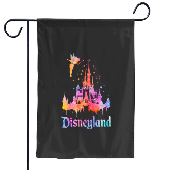 Disney Magic Kingdom Tie Dye Garden Flags, Disneyland Tie-Dye Garden Flags