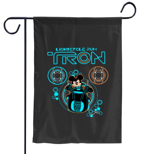 Disney Mickey Mouse Tron Lightcycle Run Ride Matching Garden Flags, Magic Kingdom WDW Unisex Garden Flags