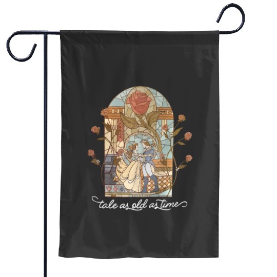 Vintage Tale as Old as Time  Garden Flags, Retro Beauty and the Beast Garden Flags, Disney Princess Garden Flags, Belle Beauty Princess Tees