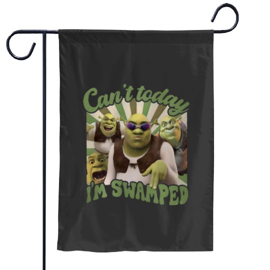 Shrek Garden Flags, Can't Today I'm Swamped Vintage Garden Flags, Disney Fiona Princess Garden Flags