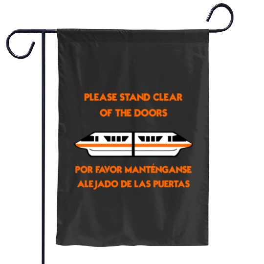 Monorail Warning: Orange - Disney - Garden Flags