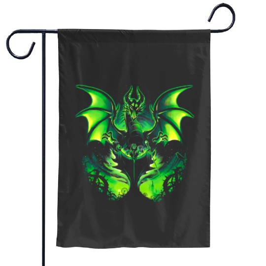 Maleficent Disney Art Dragon Garden Flags