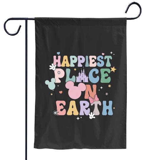 Retro Happiest Place on Earth Garden Flags, Disney  Color Garden Flags