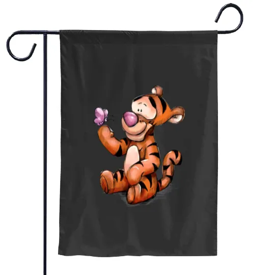 Disney Tigger Garden Flags, Tigger Sketch Garden Flags, Tigger Portrait Garden Flags