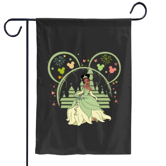 Tiana Mickey Ear Garden Flags, Princess Tiana Garden Flags, Mickey Ear Garden Flags, Disney Princess Garden Flags, Tiana Magic Kingdom Garden Flags