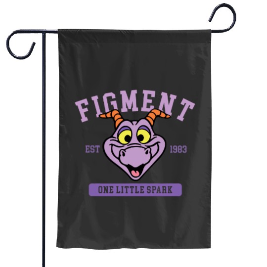 Disney Figment Garden Flags, Purple Dragon Garden Flags, Epcot Figment Garden Flags, Figment Est 1983 Garden Flags