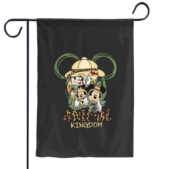 Disney Park Mickey Mouse And Friends Animal Kingdom Safari Garden Flags, Magic Kingdom Trip Unisex Garden Flags