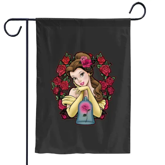 Disney Belle Roses Beauty And The Beast Graphic Garden Flags