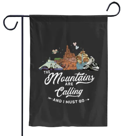 The Mountains Are Calling Garden Flags, Disney Rides, Ready Disney Garden Flags