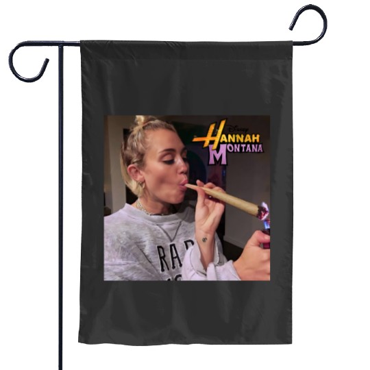 Vintage Hannah Montana Garden Flags, Disney Hannah Montana Logo