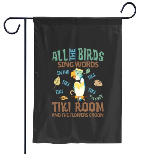 Vintage Tiki Room Garden Flags, Disneyland Family Garden Flags, Enchanted Tiki Room Garden Flags