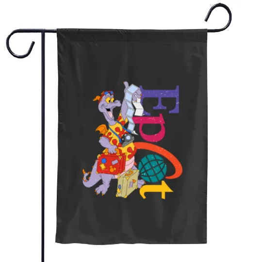 Disney Epcot Figment  Garden Flags, Epcot Center Garden Flags, Epcot Trip Garden Flags