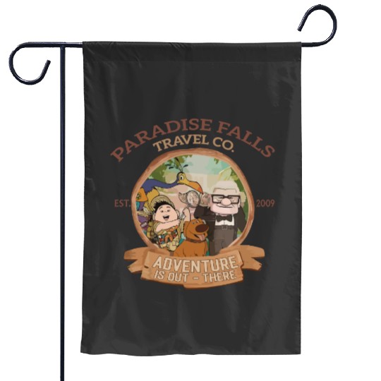 Paradise falls Travel & Co. Garden Flags, Disney up Garden Flags, Disney trip Garden Flags, Disney matching Garden Flags