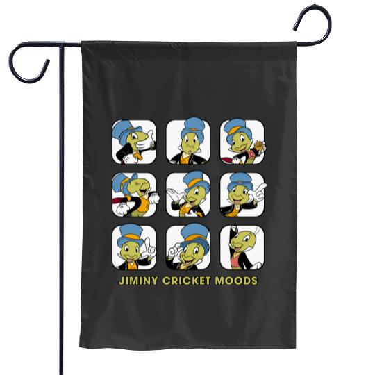 Disney Jiminy Cricket Moods Garden Flags, Disney Pinocchio Garden Flags