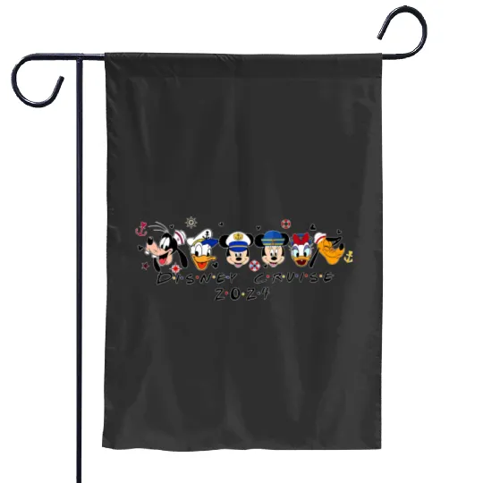 2024 Disney Cruise Garden Flags, Disney Pirate Garden Flags 2024, Mickey and Friends Cruise Garden Flags