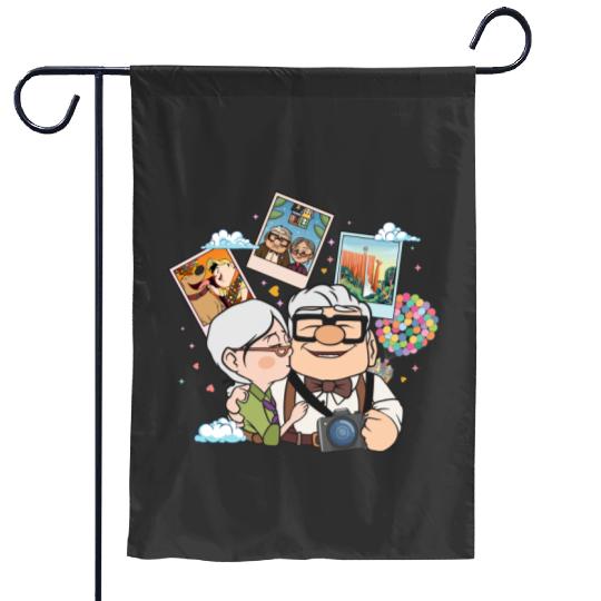 Adventure is Out There Disney Pixar Up Garden Flags, Vintage Carl And Ellie Up House